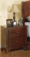 (Small Ding on Corner) Poundex Night Stands, Brown