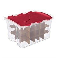 Sterilite 48 Quart Clear Stackable Holiday Christm