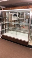 Glass Display Cabinet with Sliding Doors