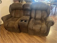 RECLINING COUCH WITH CONSOLE 72" WIDE