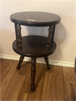 WOODEN 3 LEG END TABLE 24" TALL