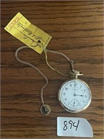 BURLINGTON 21 JEWEL POCKET WATCH