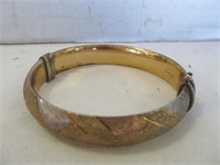 Sterling Silver & 14k Gold Cuff Bracelet