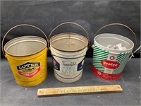 Vintage lard cans