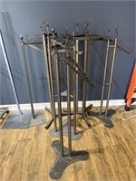 Metal display hanging racks