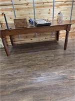 Wood table approx 6ft long