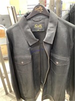 Skully XXL Black Leather Jacket