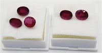 (K) Five GF African Ruby Gemstones - Oval Cut -