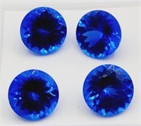 (K) Lab Created Blue Spinel Gemstones - Round Cut