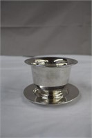 Sterling bowl with under tray weight 113g
