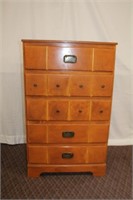 Five drawer chest, 25 X 16 X 41"H, original hard