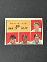 1961 Topps AL Strikeout Leaders #50