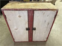 Red/white shop cabinet 28x13x29”