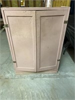Pink Wooden Garage Cabinet 33x12x44”