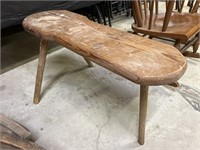 Primitive wooden bench 33x11x17”