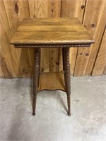 Small wooden side table 15x15x28”