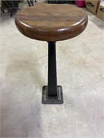 Wooden top Ice Cream stool with iron base