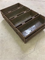Metal vintage organizer crate