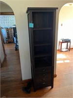 Tall Bookcase w/ Storage Cabinet