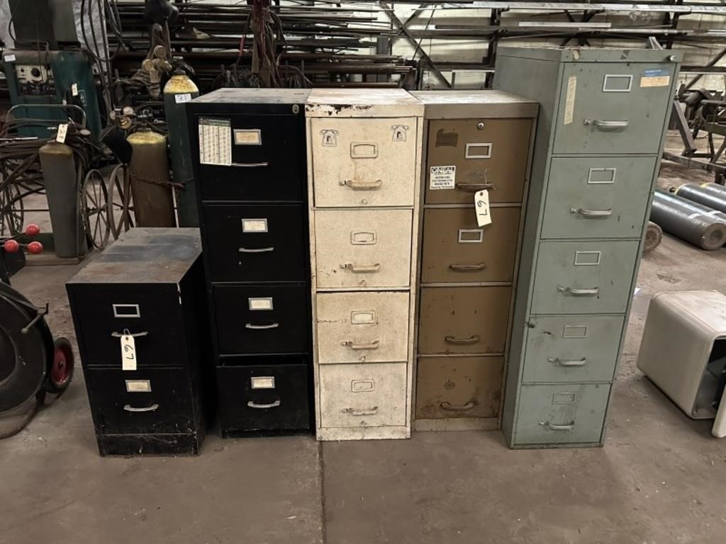 1 Small File Cabinet, 4 Large File Cabinets