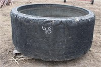 6ft rubber tire tank w/steel bottom