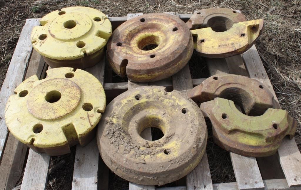 John Deere center combine weights