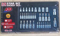 NEW 35 pc- 1/4" STAR bit socket set