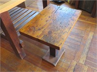 RECLAIMED WOOD TABLE W/ 2 SIDE TABLES