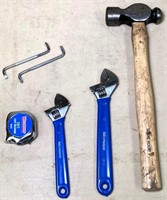 ball peen hammer, crescent wrenches & more