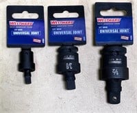3pcs NEW Universal Drive sockets 1/4,3/8 & 1/2