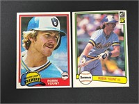 1981 & 82 Robin Yount Cards