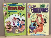 2- '73 & '74 The Flintstones & Pebbles Comic Books