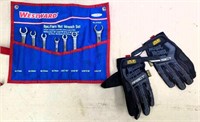 partial set- flare NUT wrenches & mechanics gloves