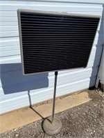 letter stand on pedestal 24'x 50"
