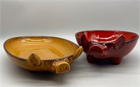 Ceramic Napa-Style Pig Bowls