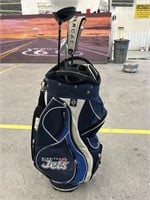 Used Winnipeg Jets golf bad and misc clubs