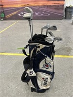 Used Winnipeg Jets golf bag and miscellaneous