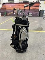 Used Jazz golf bag and miscellaneous clubs