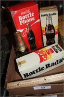 Coca Cola Bottle Radios, Phone, & A Michelob