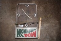 Mountain Dew Clock 12x20