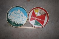 Busch & Budweiser 13” Tin Serving Trays