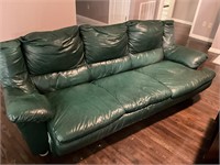 Leather style green  sofa bed