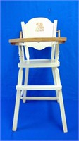 Antique Painted Wood Child's High Chair