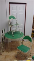 Round Card Table & (4) Chairs