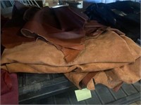 Light Brown Leather Hide 86” x 84” Upholstery Use