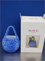 Block Crystal Purse Vase