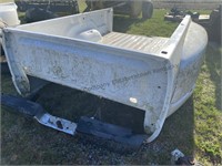 Old truck bed with bumper and tailgate