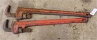 2 - RIGID 36" PIPE WRENCHES