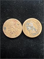 1859 & 1863 Indian Head Pennies