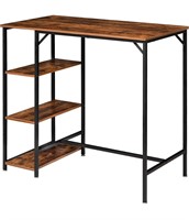 * 40”H Bar Table with 3 Storage Shelves